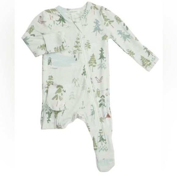 Angel Dear TAHOE TREES Green Front Zipper Footie 0/3m - Picture 1 of 1